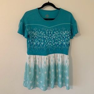 Girl’s Disney Frozen Elsa Peplum Top Tee Shirt NWT